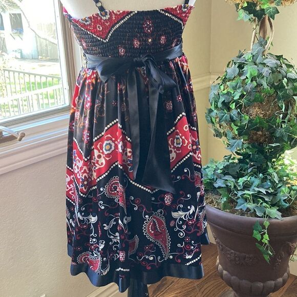 Buffalo David Bitton Floral Embellished Lined Dress Size L - Picture 7 of 16